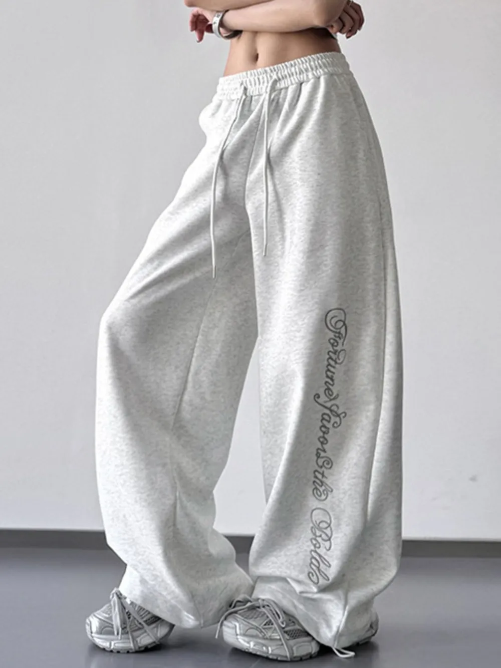 Loose Fit Drawstring Wide Leg Pants, image 5