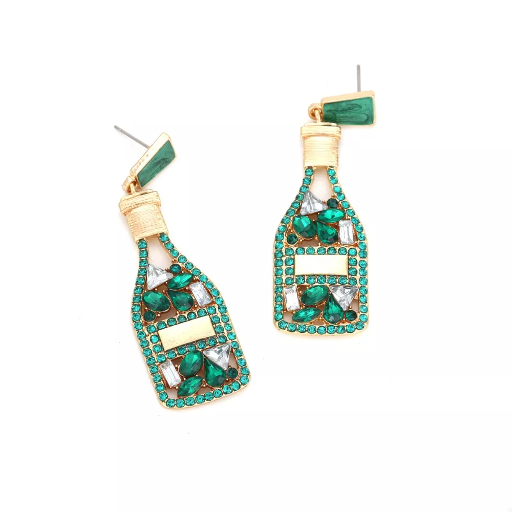 Champagne Bottle Drop Earrings, image 4