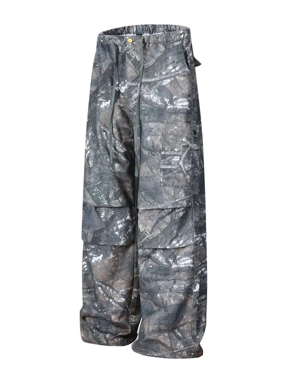 Men's Drawstring Camouflage Cargo Pants, image 2