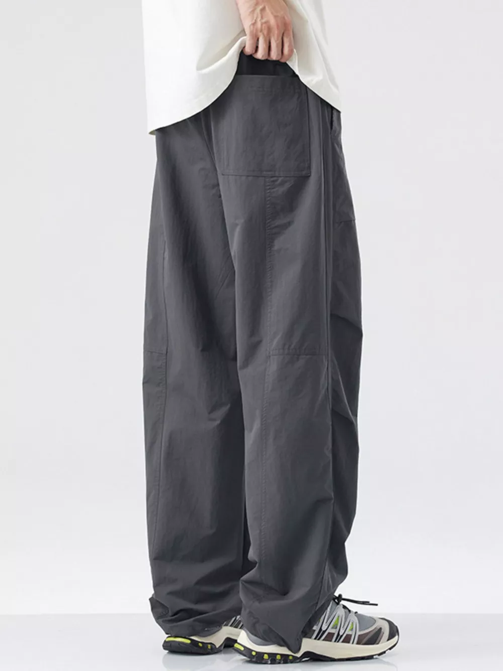 Men's Loose-Fit Drawstring Wide Leg Pants, image 11