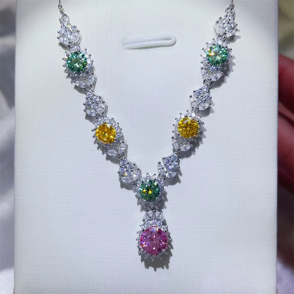 3.5 Carat Moissanite 925 Sterling Silver Necklace, image 4