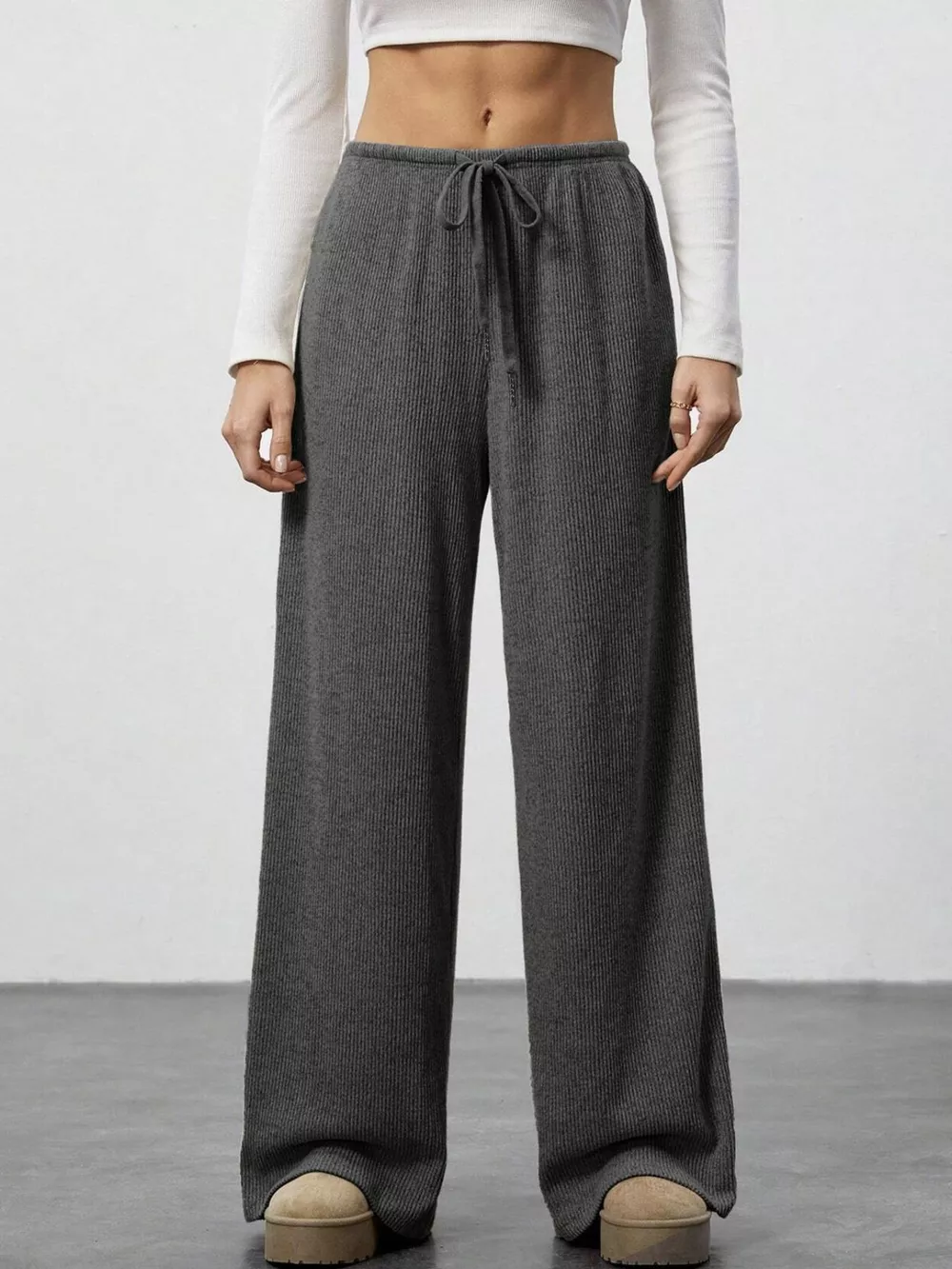 Relaxed Fit Wide Leg Pants, image 18
