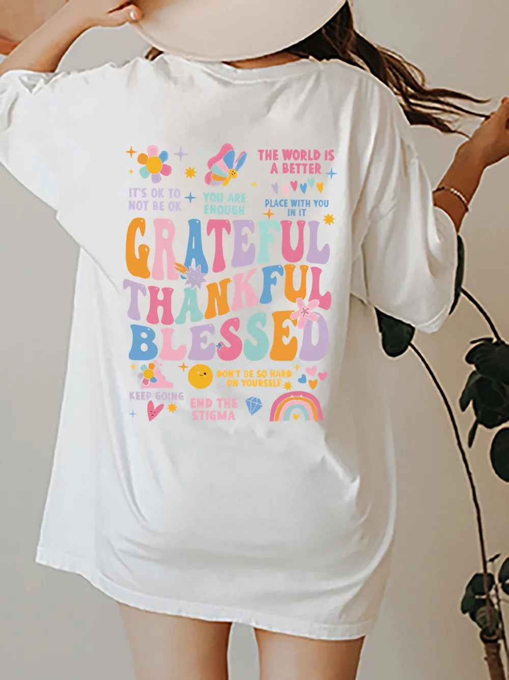 Letter Graphic Round Neck Short Sleeve T-Shirt, image 17