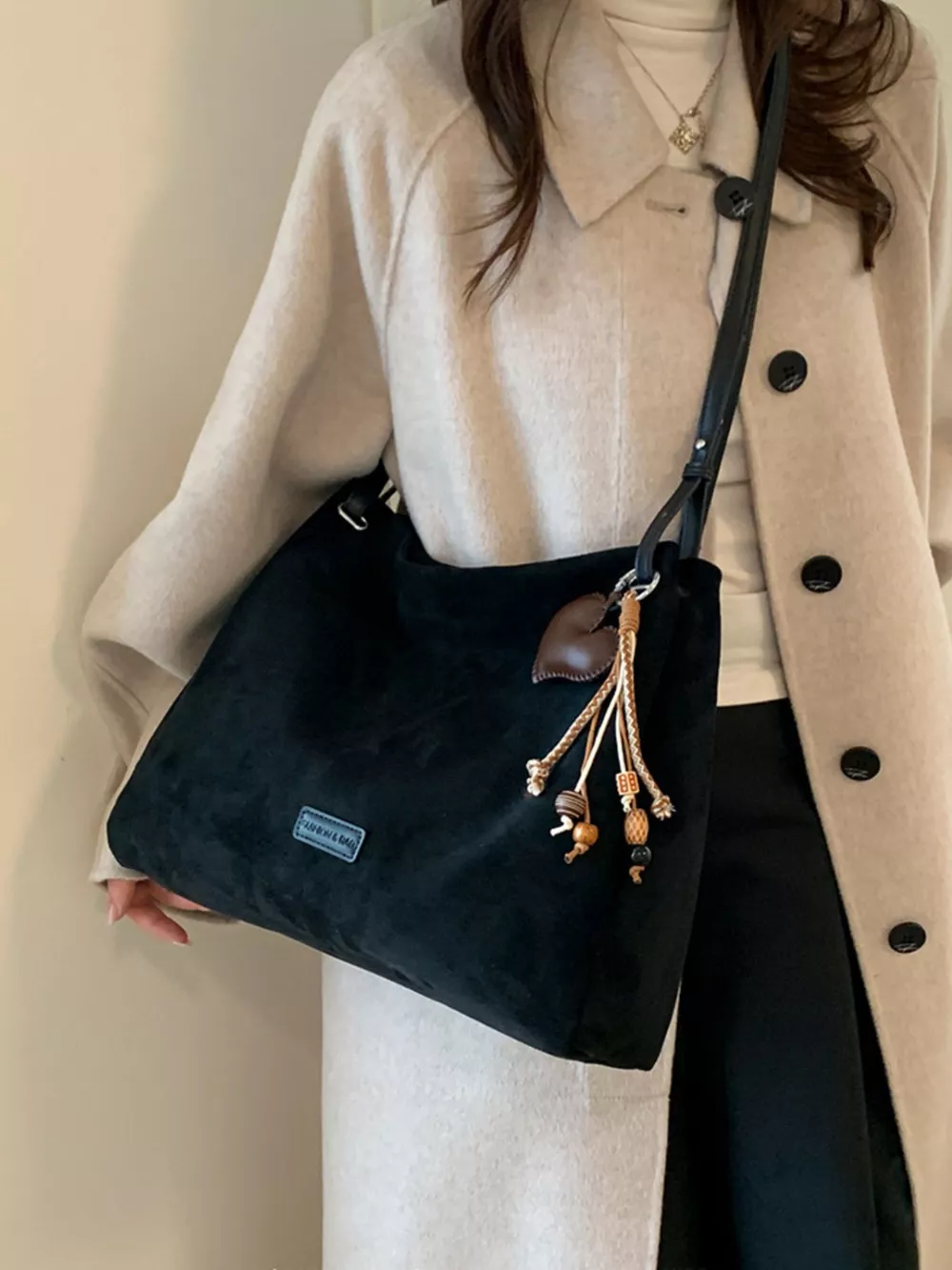 Decorative Tassel Charm Shoulder Bag, image 3