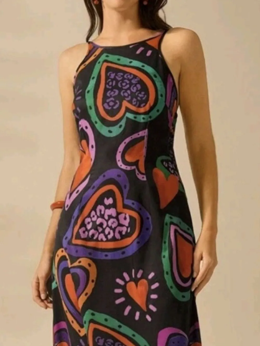 Printed Sleeveless Maxi Dress, image 6