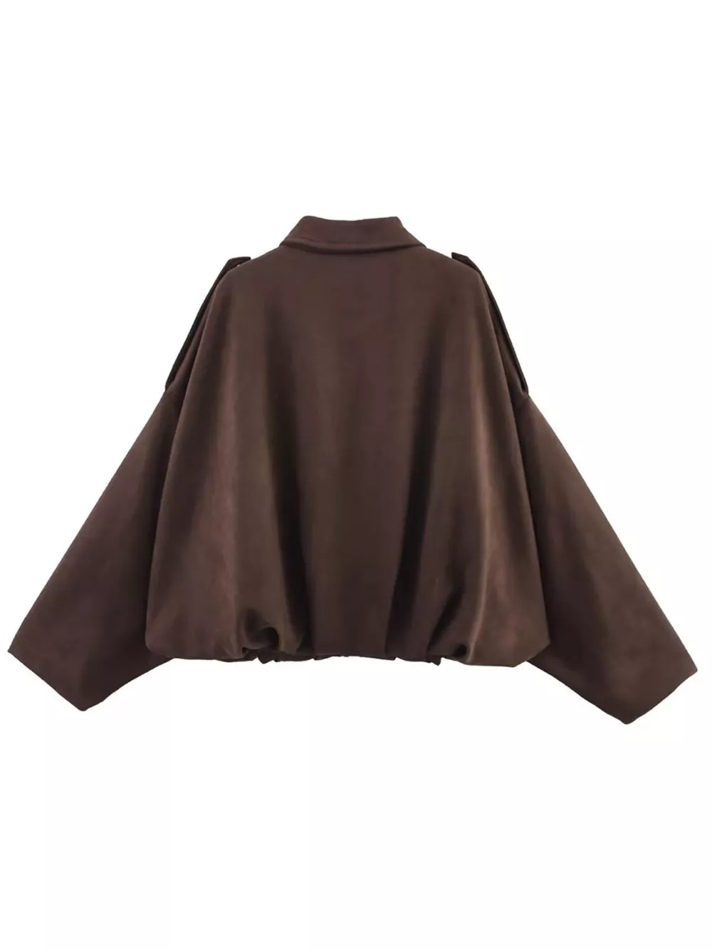 Collared Neck Dropped Shoulder Jacket, image 23