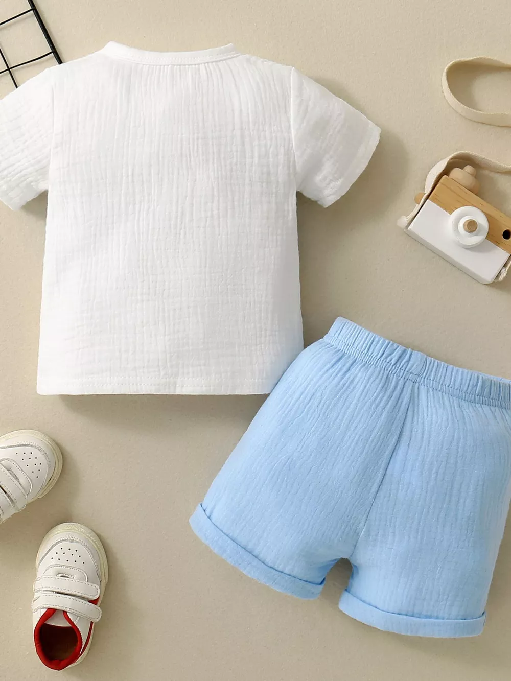 Children's Color Block Top and Shorts Set, image 9