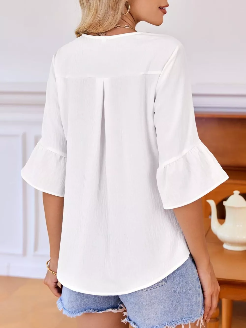 Ruffled Flounce Sleeve Blouse, image 14