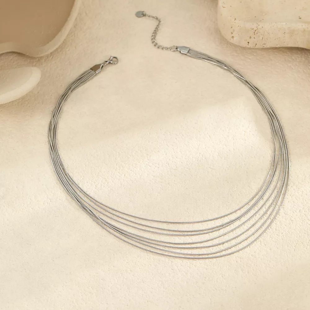 Stainless Steel Multi-Layered Necklace, image 5