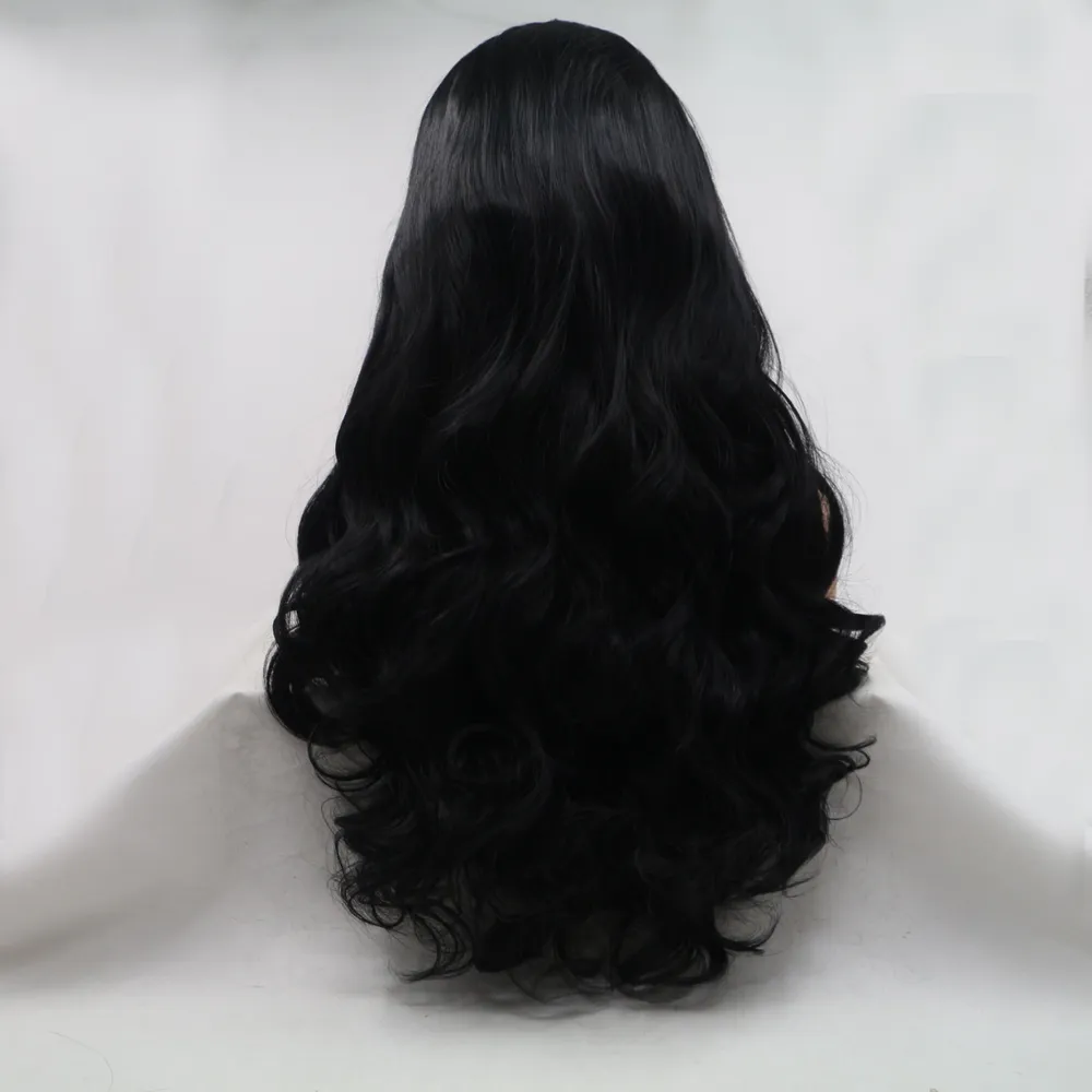 13*3" Lace Front Wigs Synthetic Long Wavy 24" 130% Density, image 2