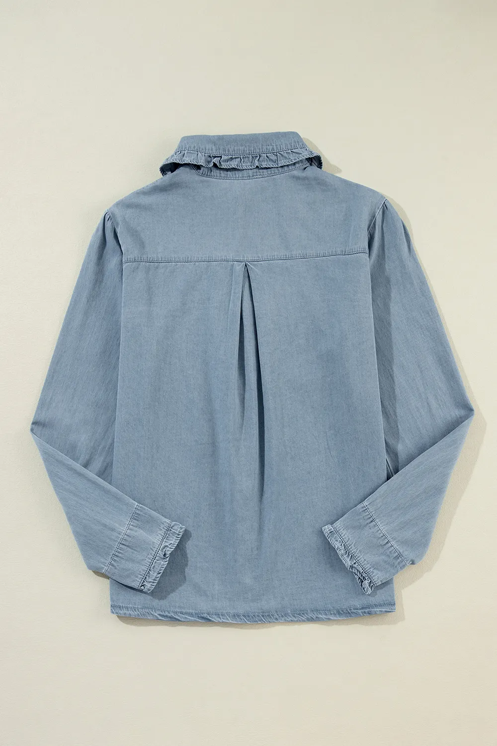 Button Up Long Sleeve Denim Top, image 10