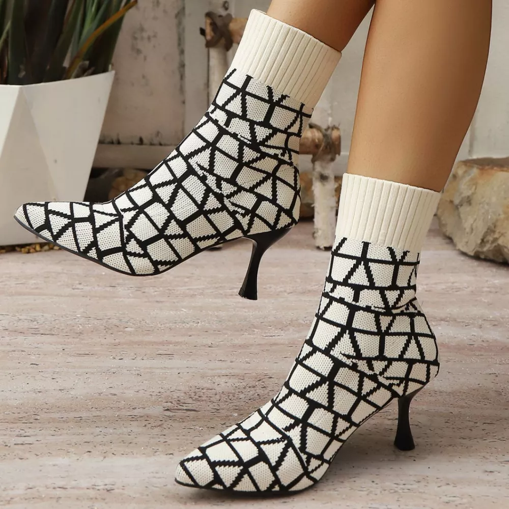 Point Toe Flared Heel Boots, image 11