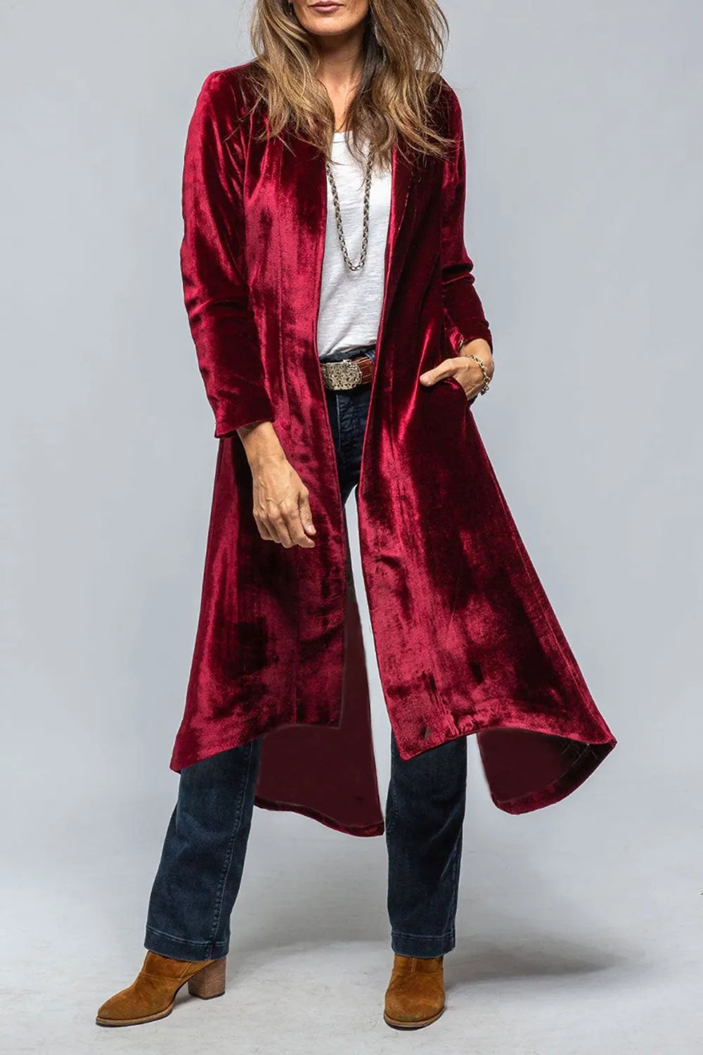 Slit Back Open Front Cardigan, image 10
