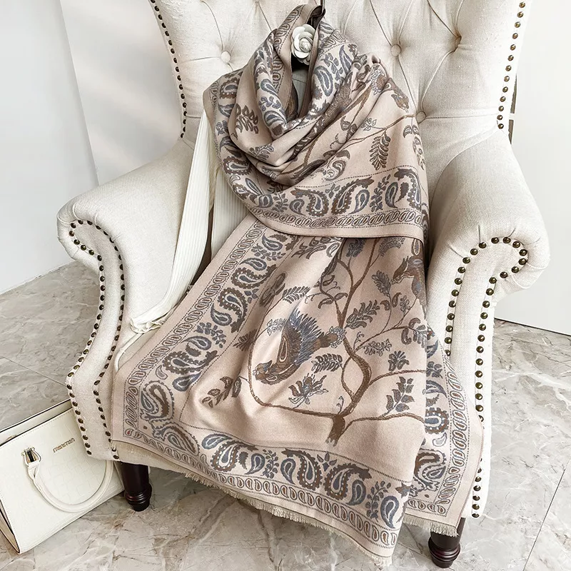 Printed Raw Hem Scarf, image 2