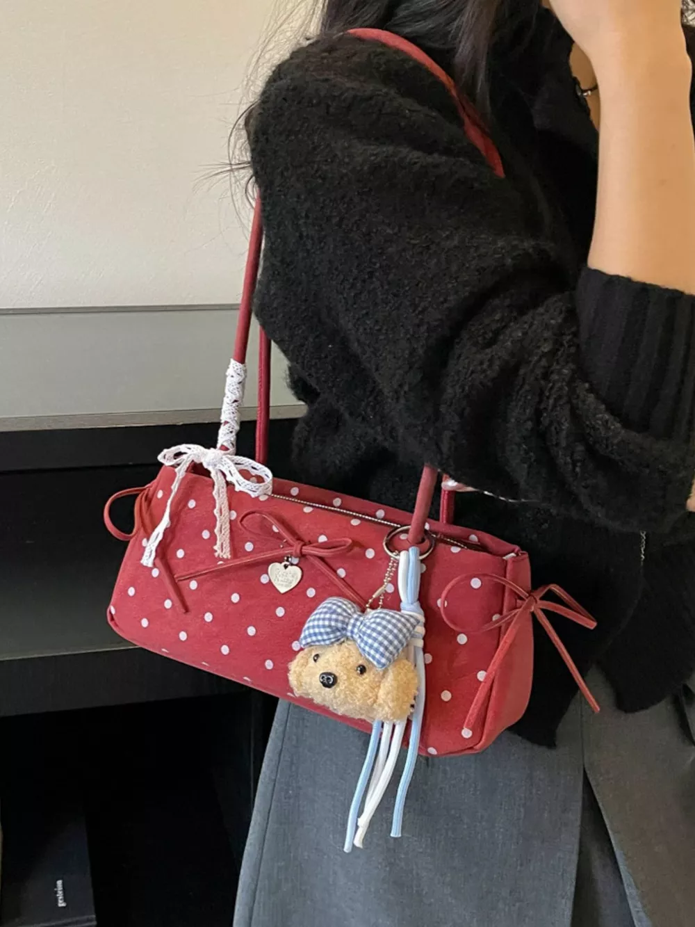 Polka Dot Shoulder Bag, image 3