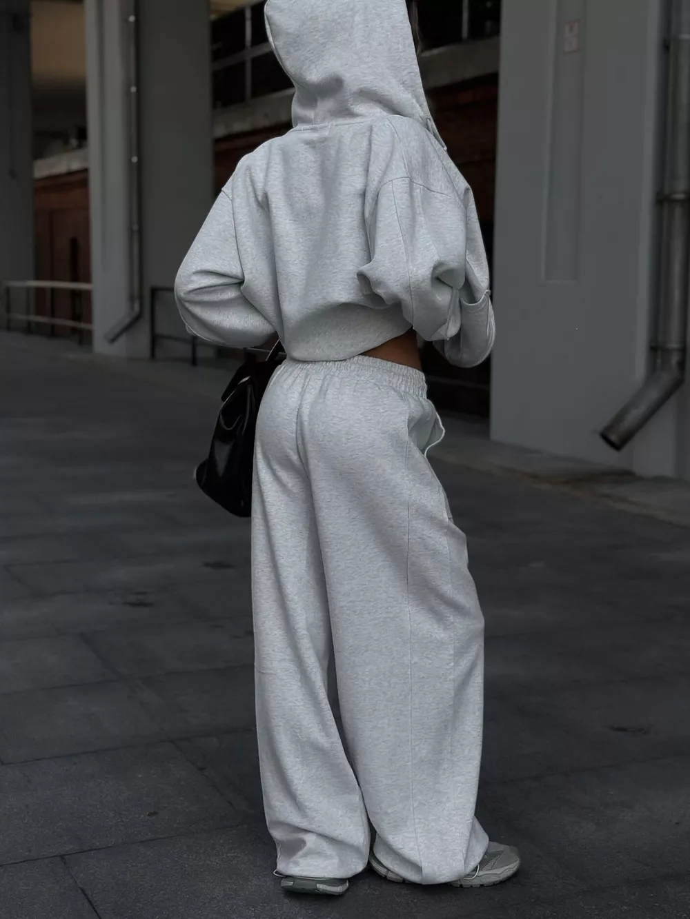Oversized Zip-Up Hoodie and Wide-Leg Pants Set, image 11