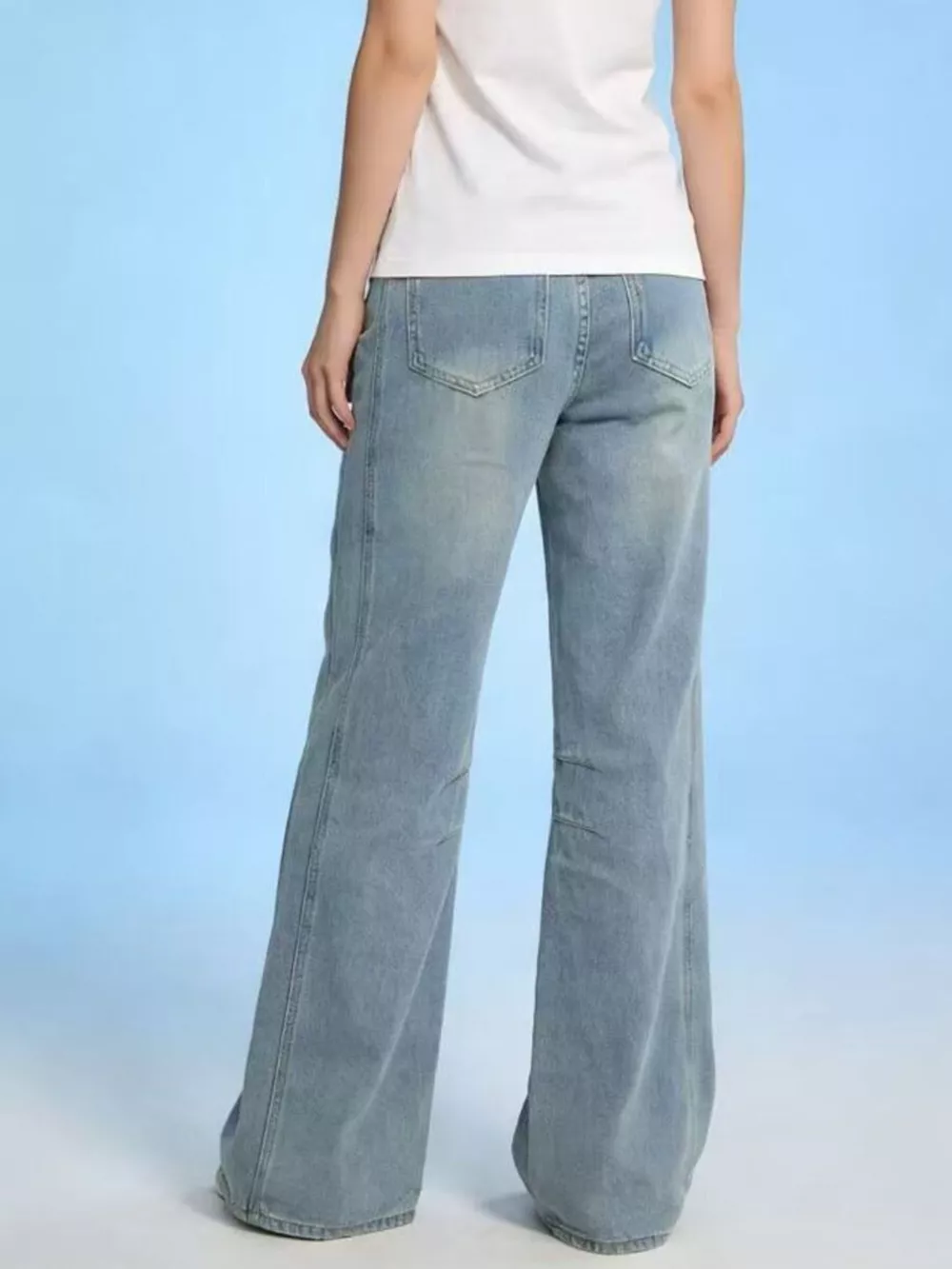Wide Leg Wash Jeans, image 11