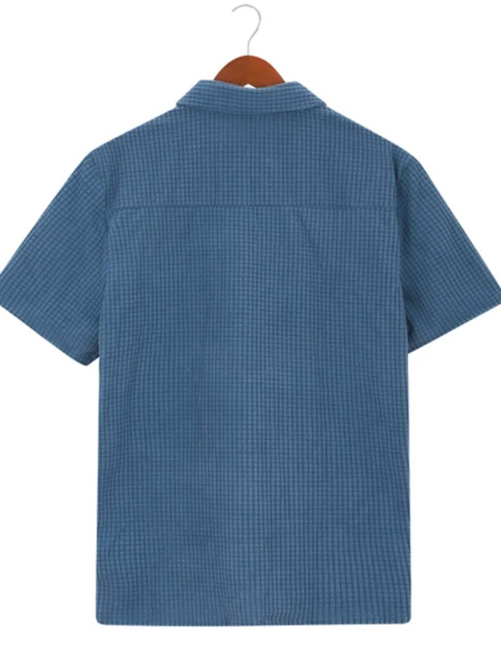 Men's Full Size Button Detail Short Sleeve Polo Plus Size, image 5