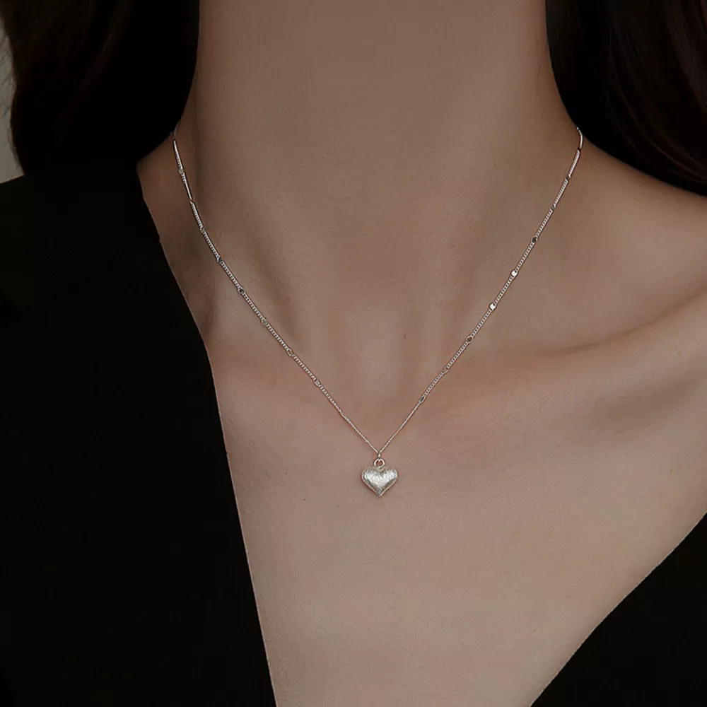 925 Sterling Silver Heart Necklace, image 10