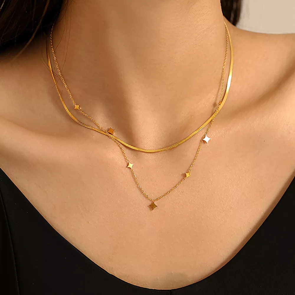 18K Gold-Plated Minimalist Necklace, image 6