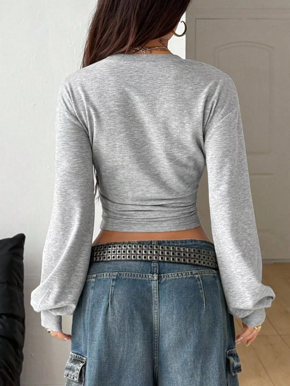 Long Sleeve Cropped T-Shirt, image 6