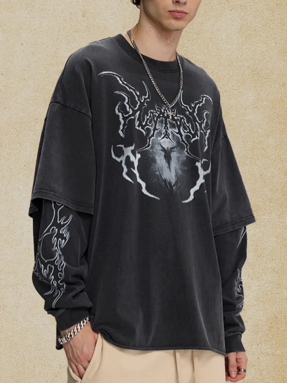 Men's Round Neck Graphic T-Shirt, image 5