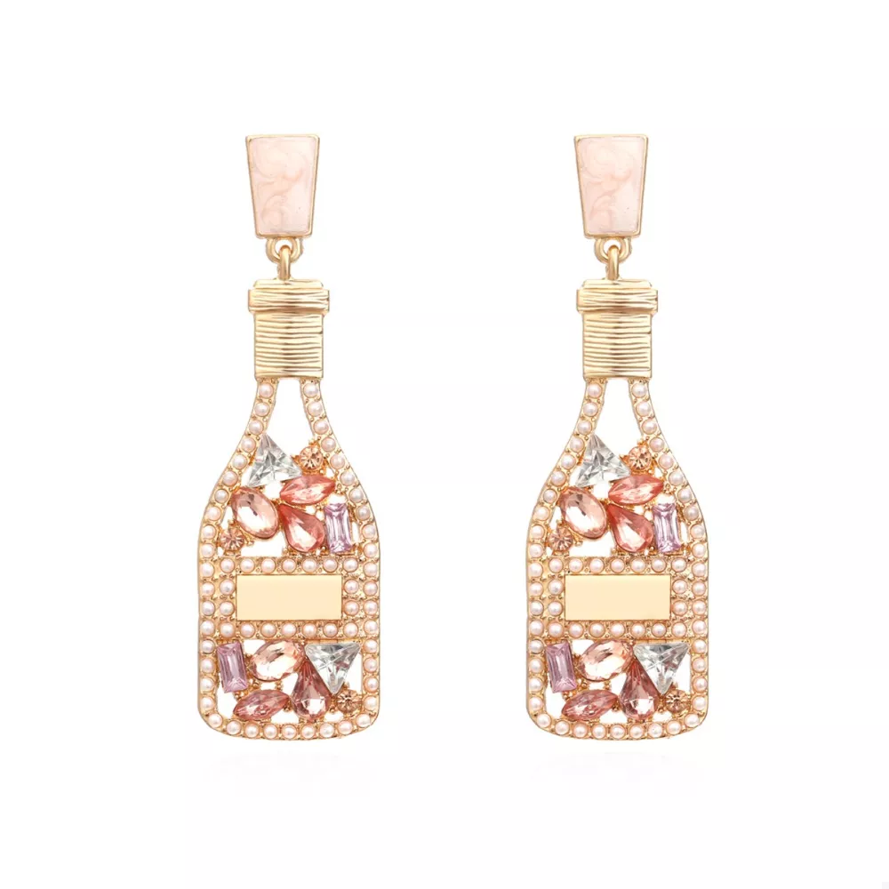 Champagne Bottle Drop Earrings