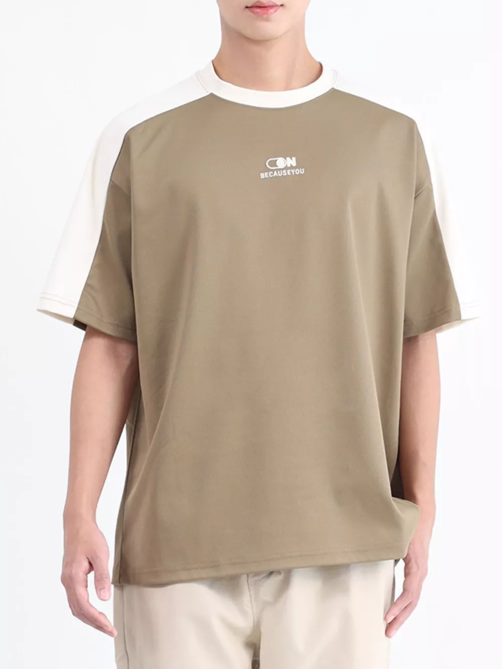 Men's Plus Size Color Block Casual T-Shirt, image 8