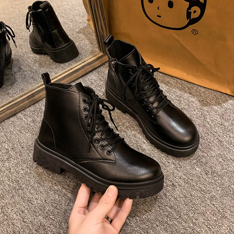 Round-Toe Lace-Up Martin boots, image 4