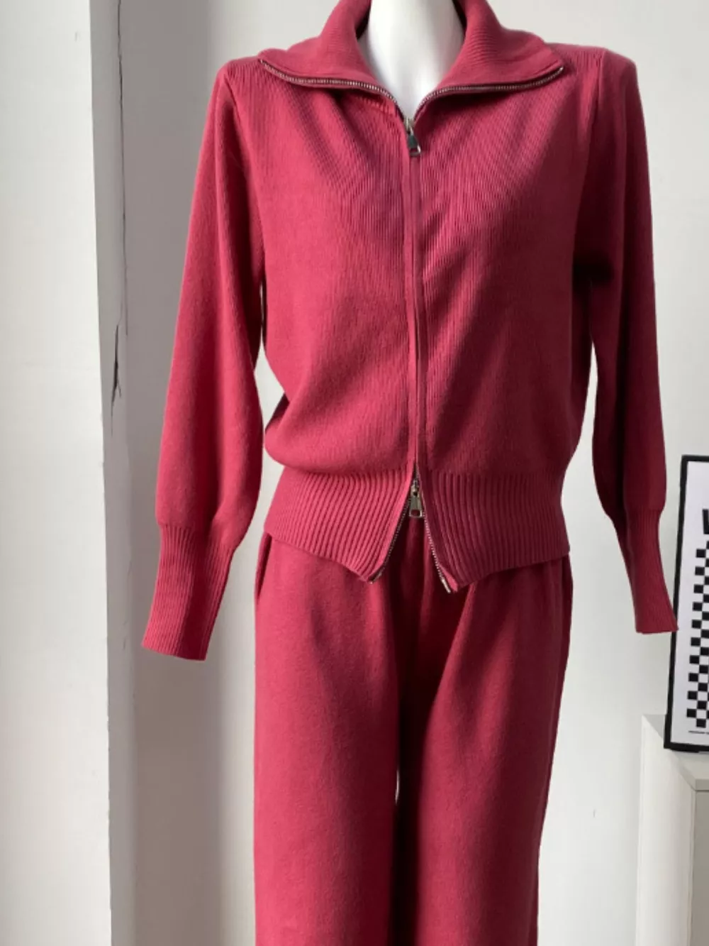 Zip Up Outerwear and Wide Leg Pants Set, image 22
