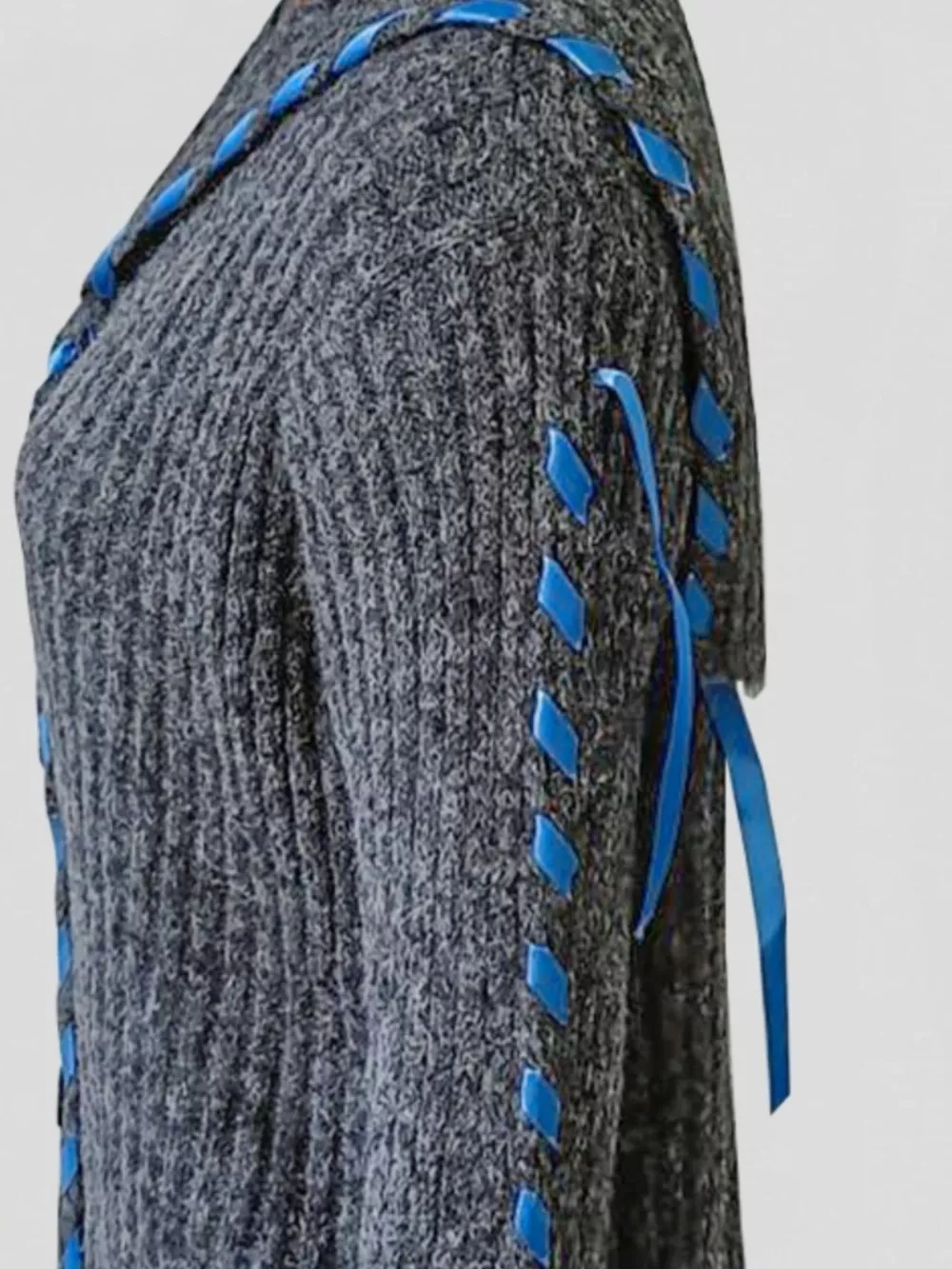 Ribbed Knit Open Front Cardigan, image 5