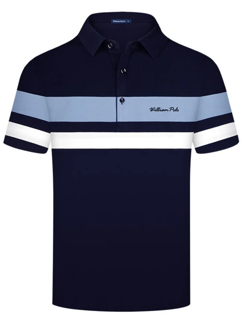 Men's Plus Size Classic Color Block Short Sleeve Polo Shirt