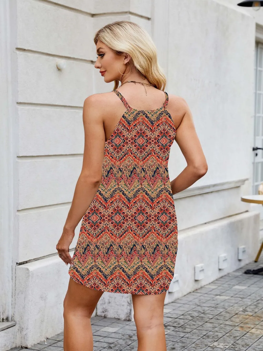 Printed Mini Cami Dress, image 7