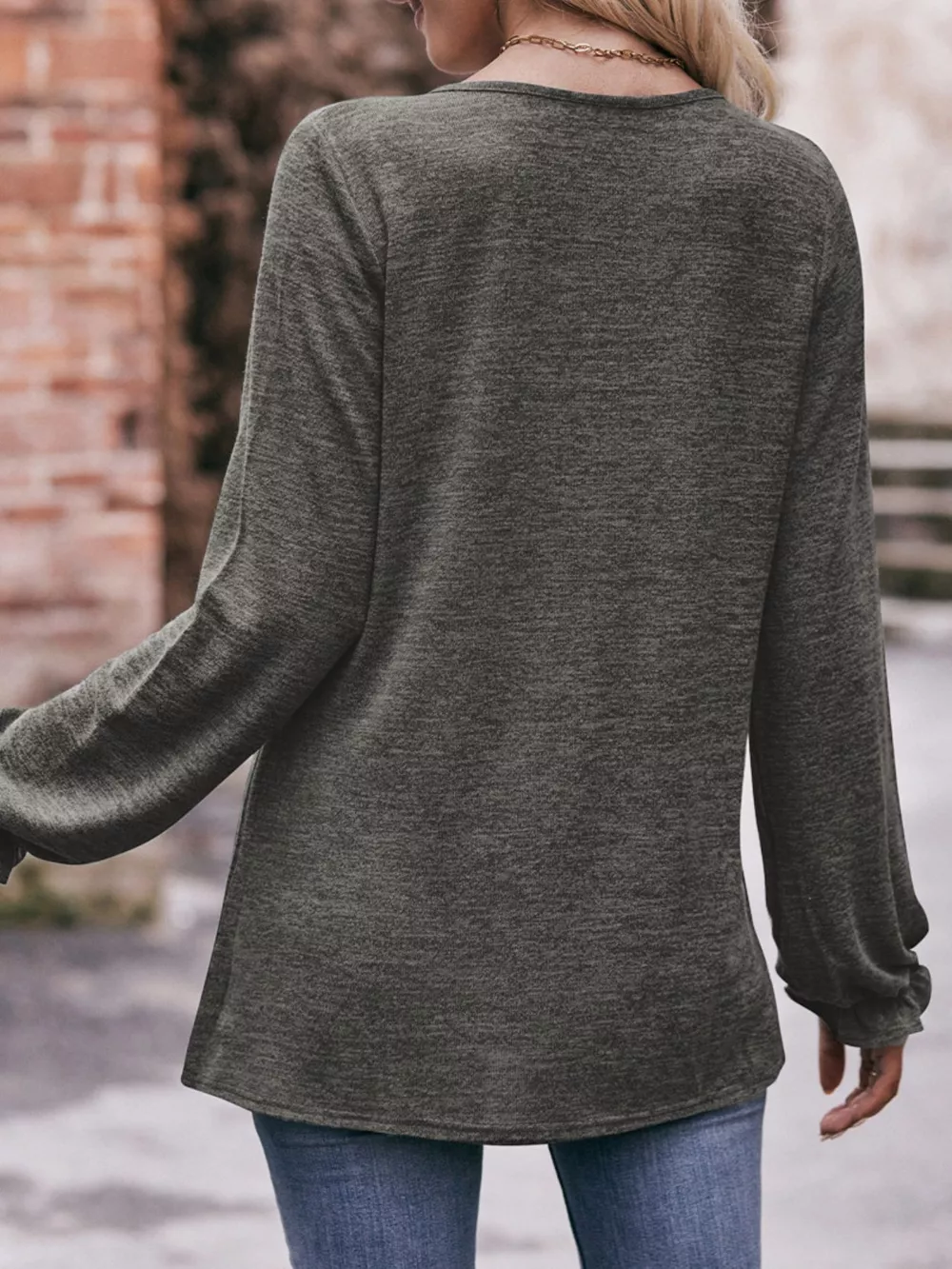 Ruffle Cuff Long Sleeve T-Shirt, image 29
