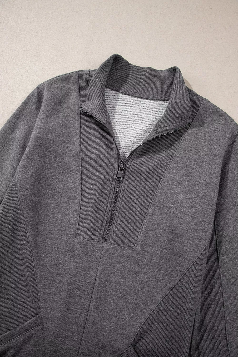 Zip Front Long Sleeve Sweatshirt Dress, image 14