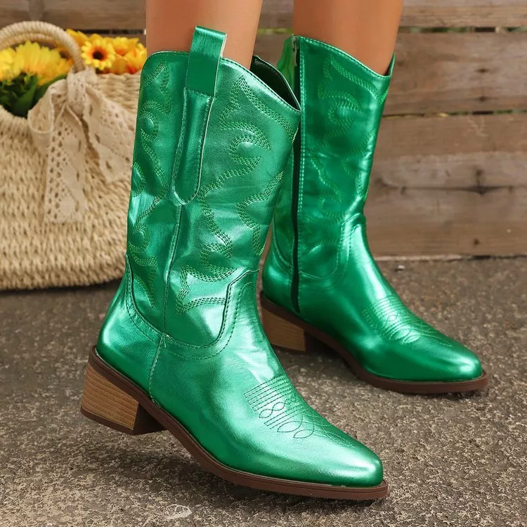 Embroidered Western Cowboy Boots, image 6