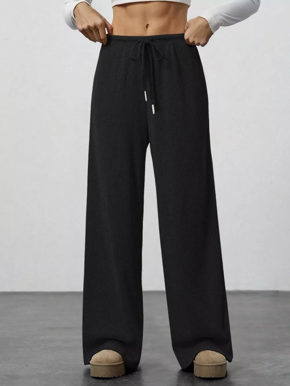Relaxed Fit Wide Leg Pants, image 19