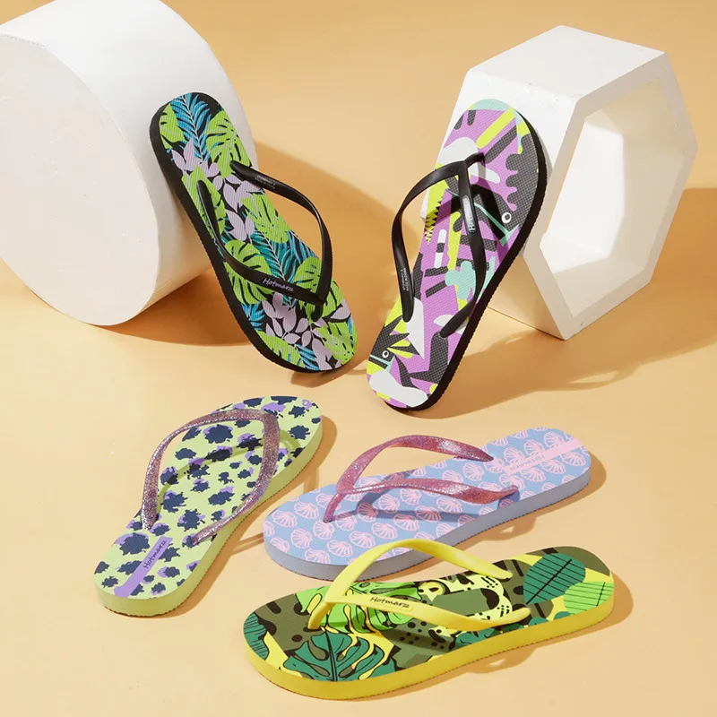 Tropical Print Summer Slippers, image 2
