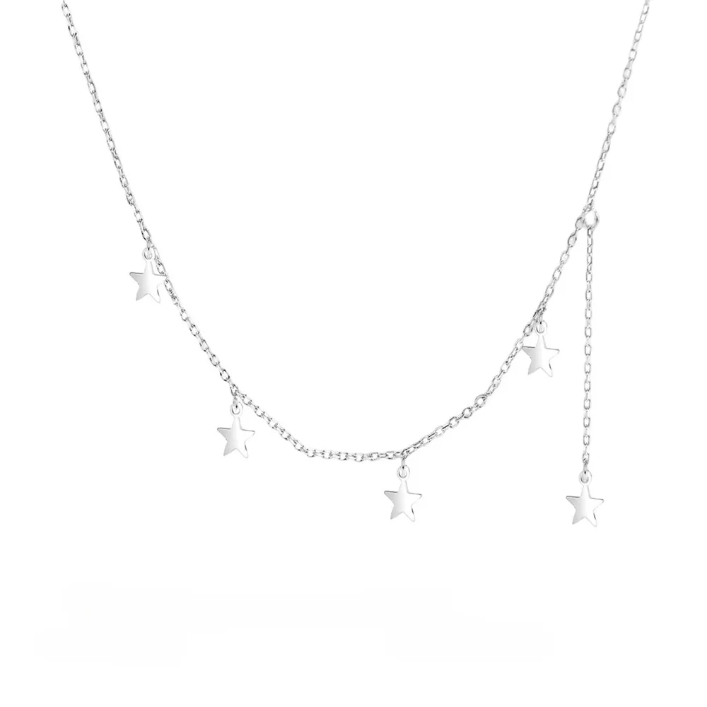 925 Sterling Silver Star Charm Necklace, image 5