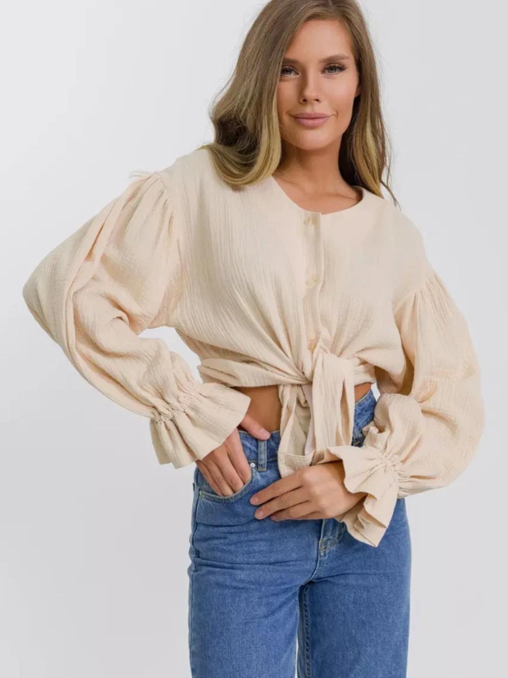 Button Up Flounce Sleeve Shirt, image 19