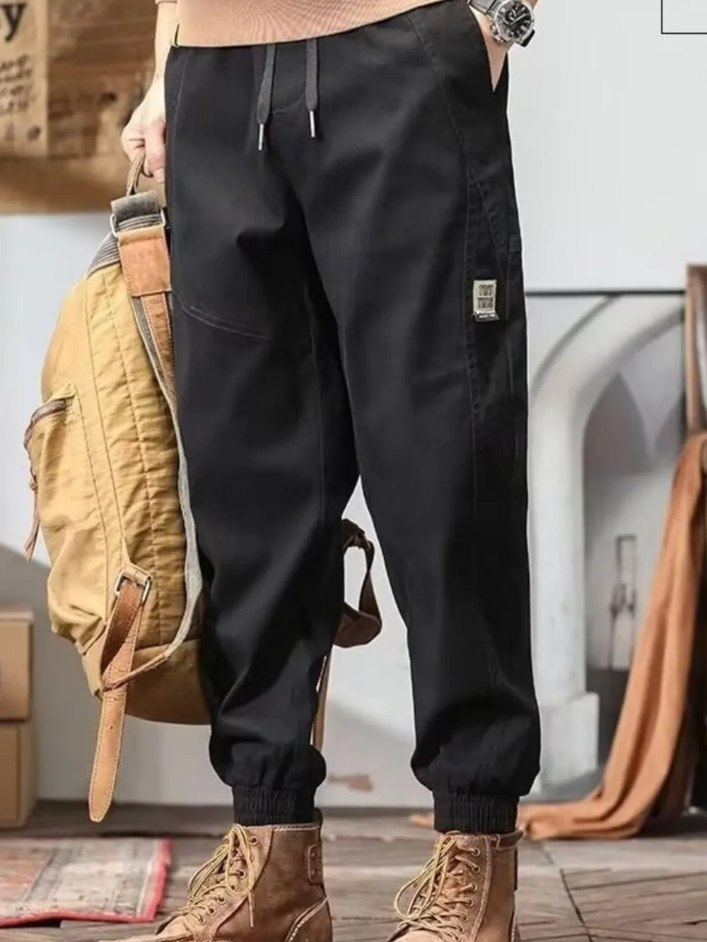 Men's Plus Size Drawstring Loose Fit Joggers