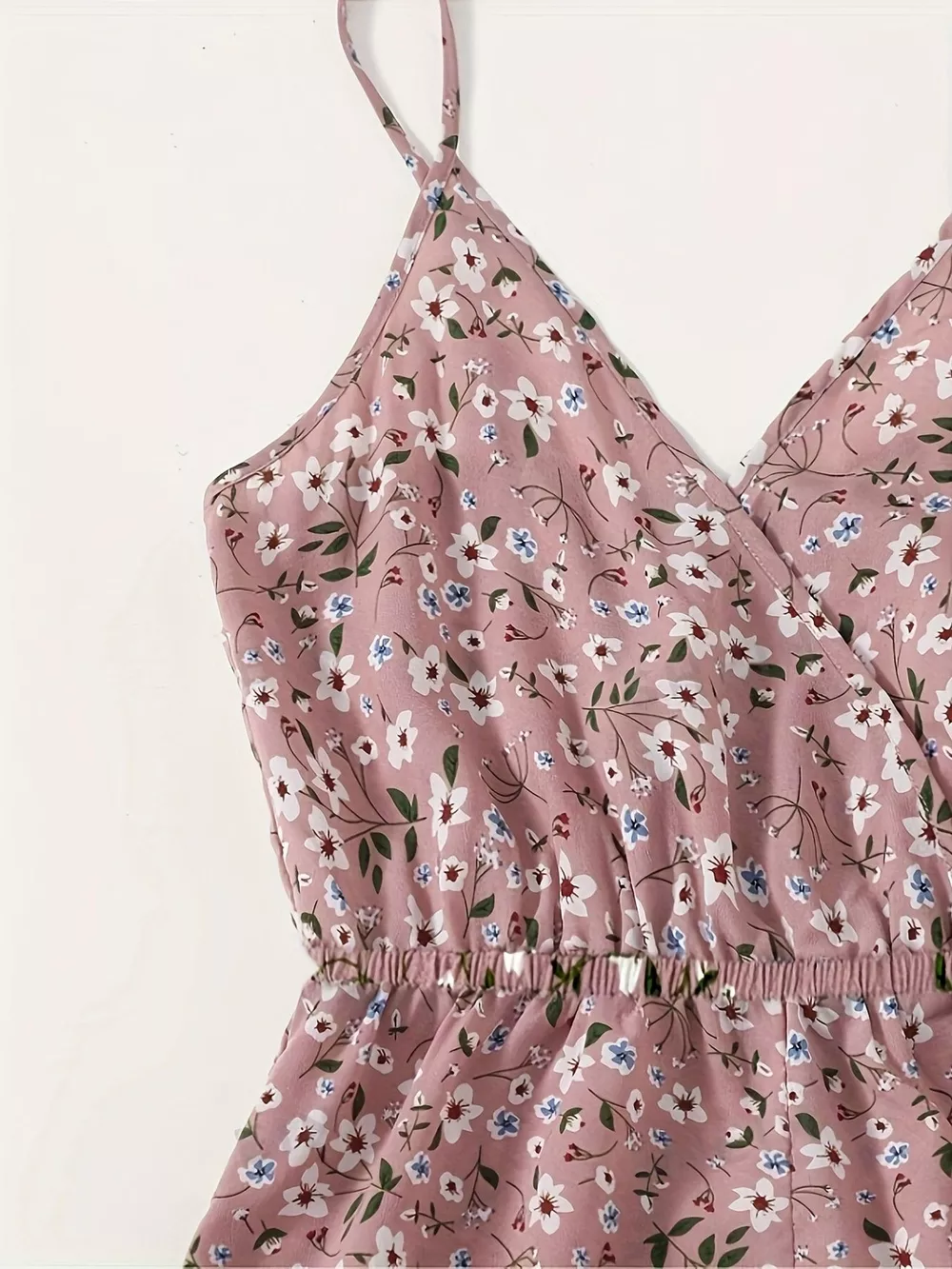 Floral Print Spaghetti Strap Romper, image 7