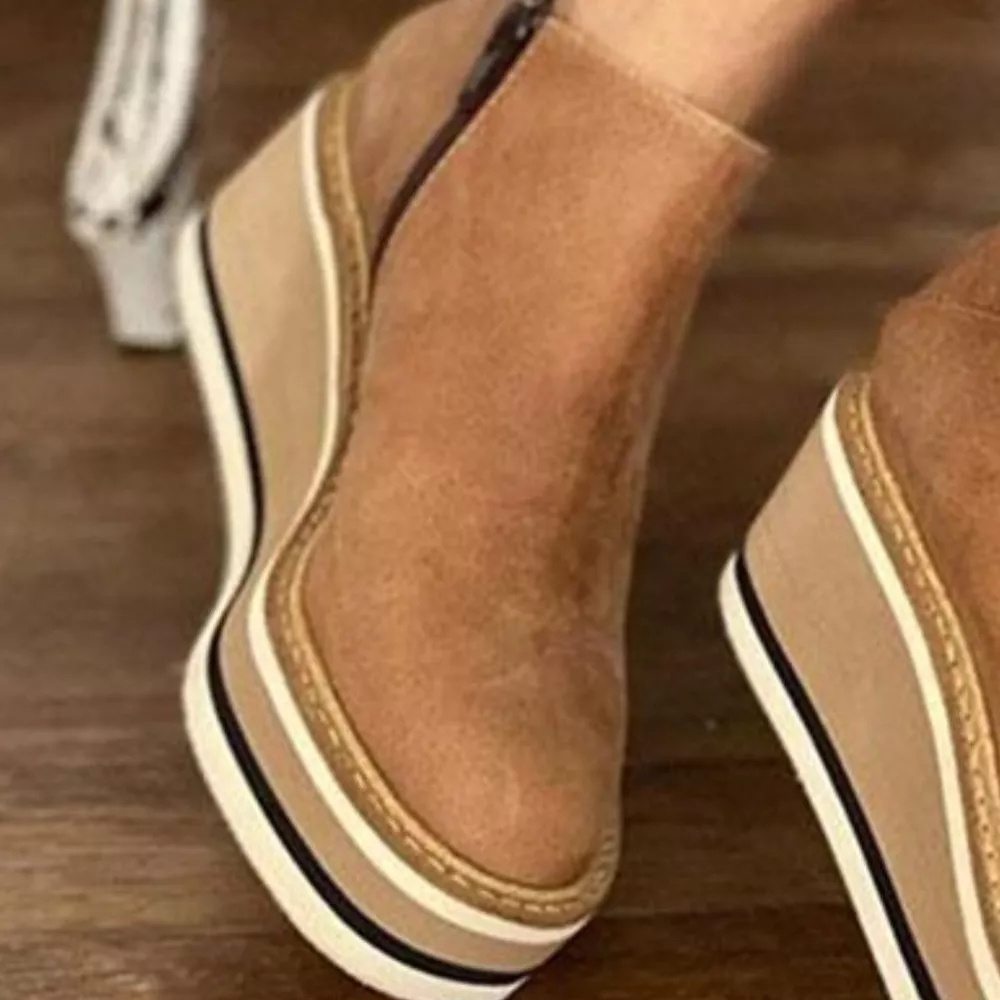 Ankle Wedge Boots with Zipper, image 12