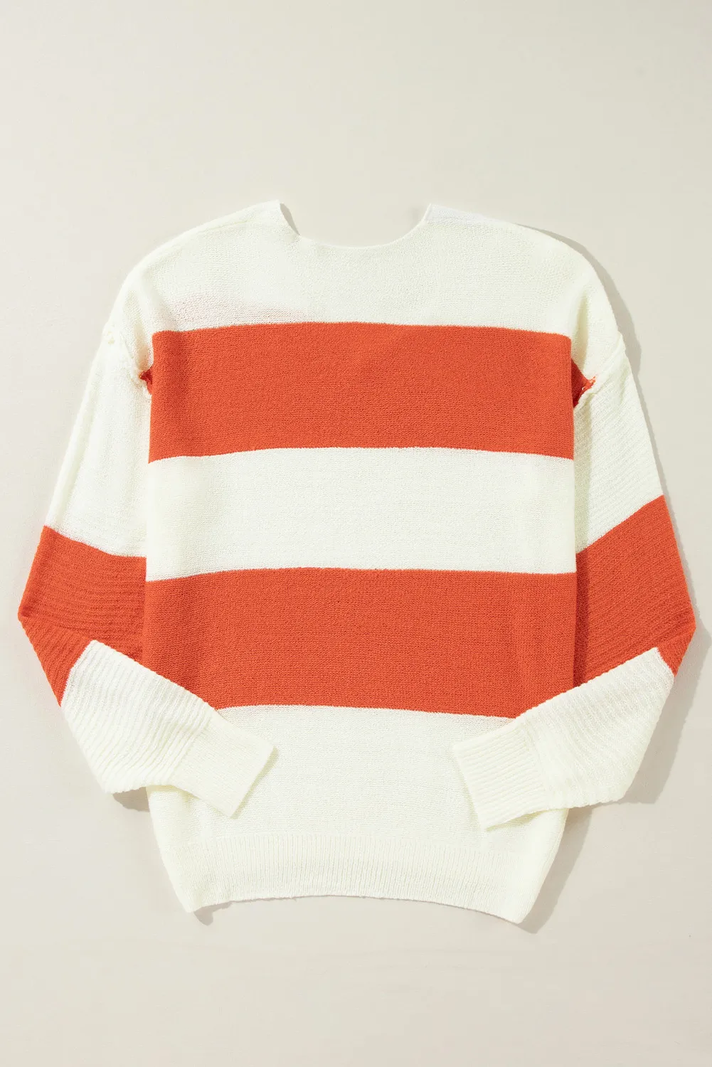 Color Block Dropped Shoulder V-Neck Sweater, image 3