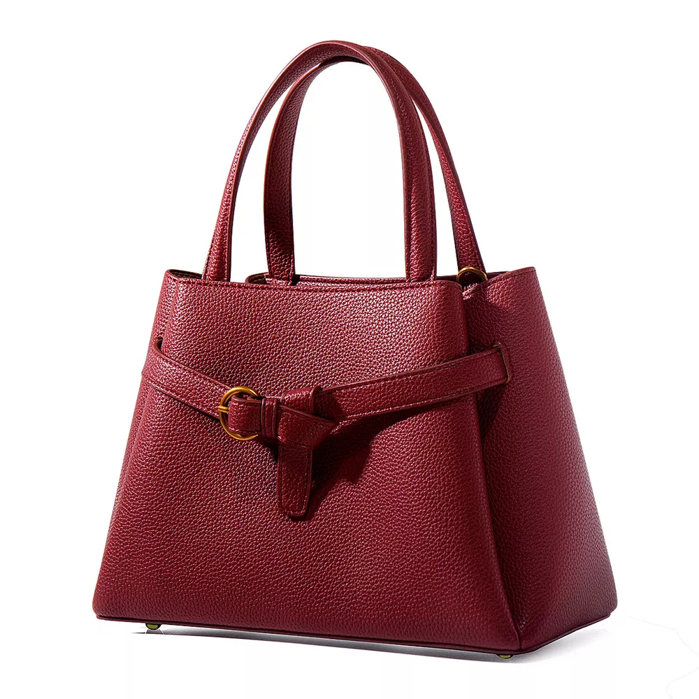 Leather Top Handle Handbag, image 4