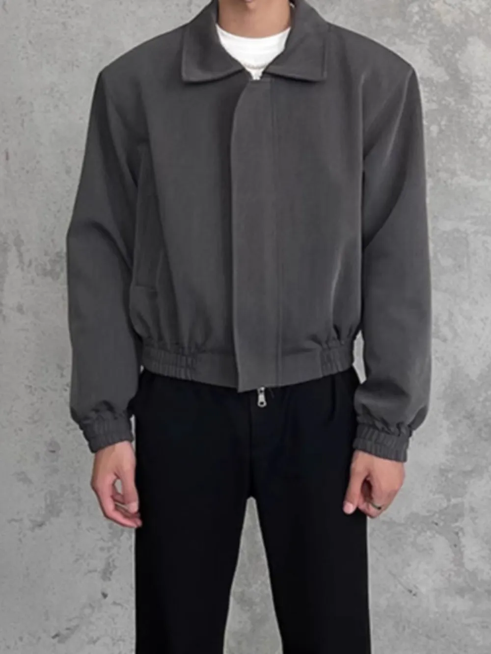 Men's Plus Size Zip Up Long Sleeve Jacket, image 2