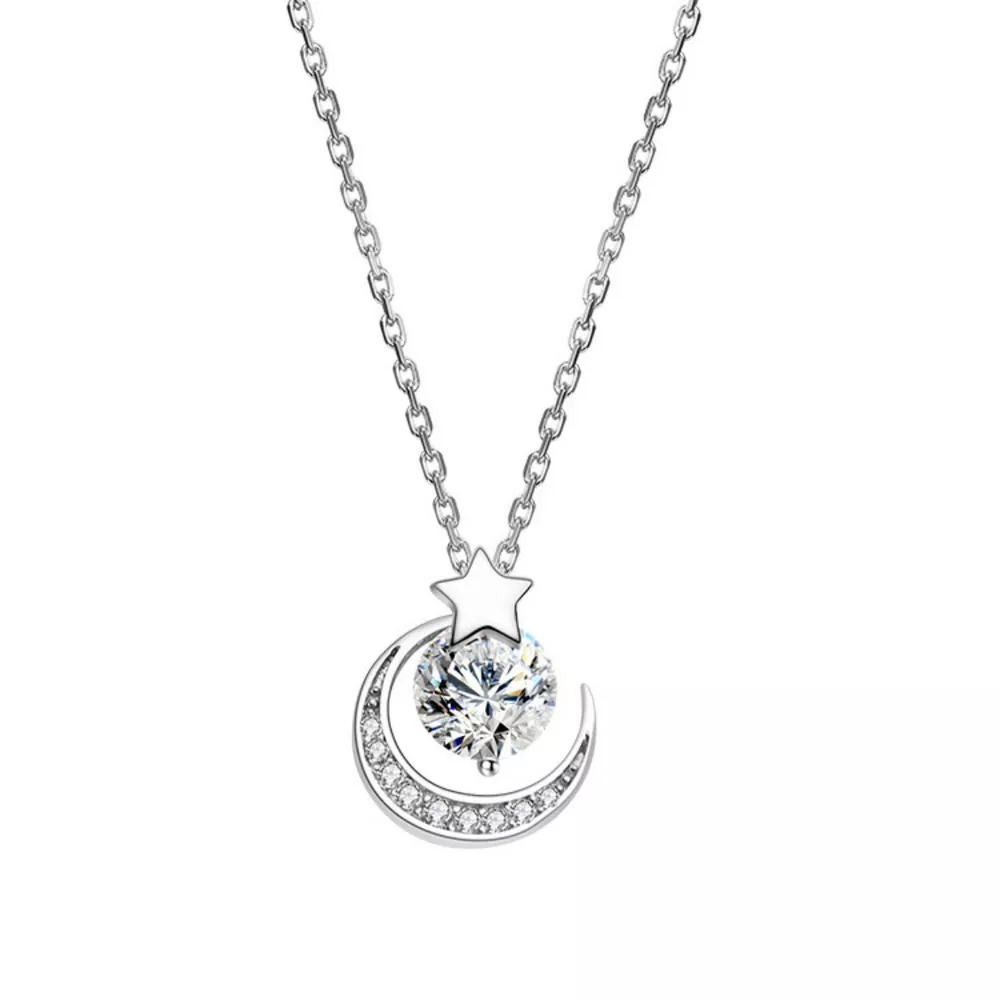 Star and Moon Pendant Necklace, image 5