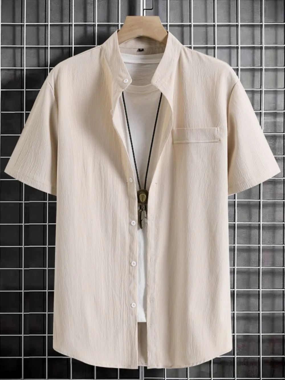 Men's Button Up Short Sleeve Shirt