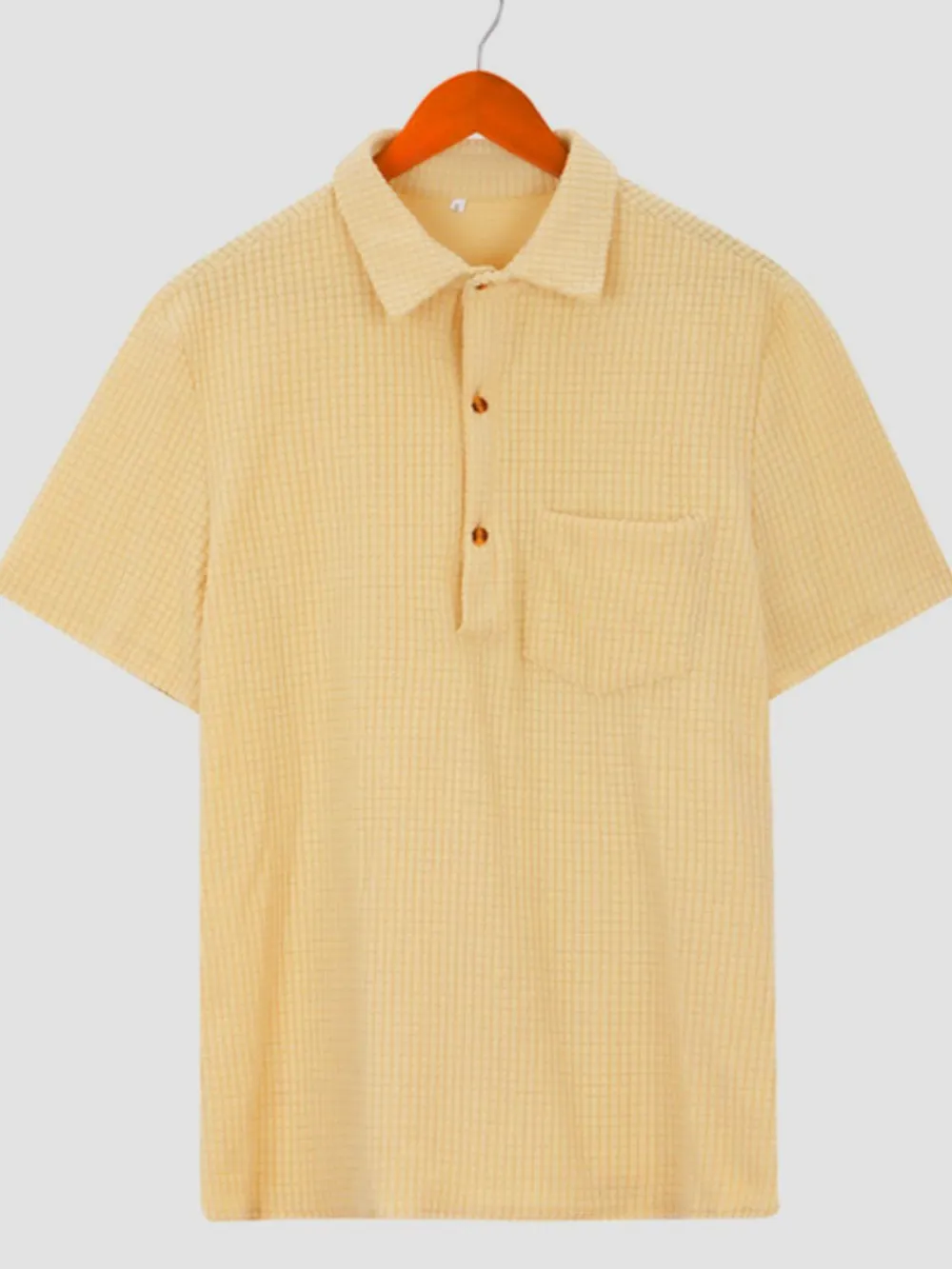Men's Full Size Button Detail Short Sleeve Polo Plus Size, image 2