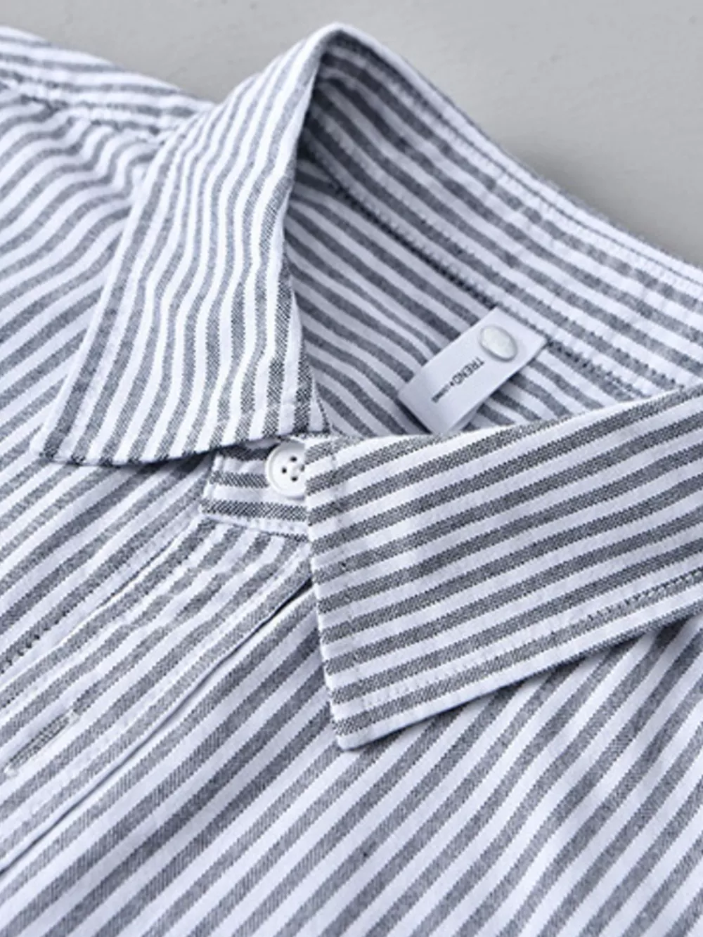 Men's Plus Size Striped Casual Long Sleeve Shirt, image 4
